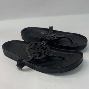 Used fair women’s 9 Tory Burch Black flip flop Sandals